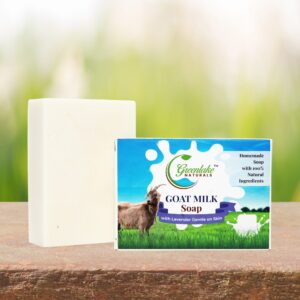 Goat milk moisturizing soap bar for gentle cleansing and soft skin 100g