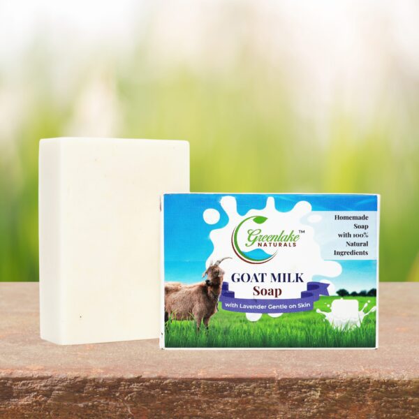 Goat milk moisturizing soap bar for gentle cleansing and soft skin 100g