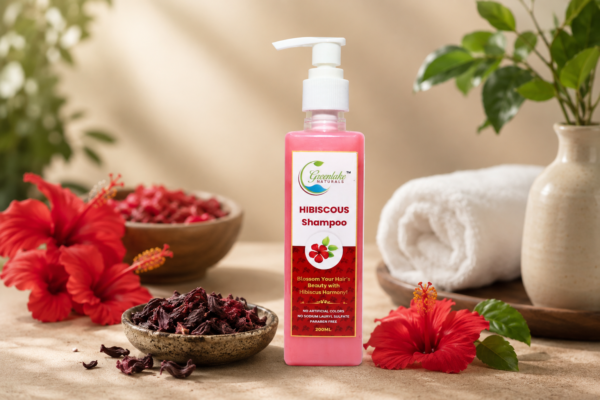 Hibiscus herbal shampoo sulphate-free for hair fall control and scalp detox